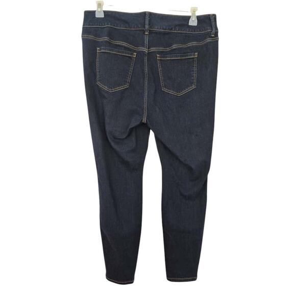 TORRID Skinny High Rise Jeggins Jean Dark Wash Button Front Stretch Sz 16 Short - Picture 3 of 11
